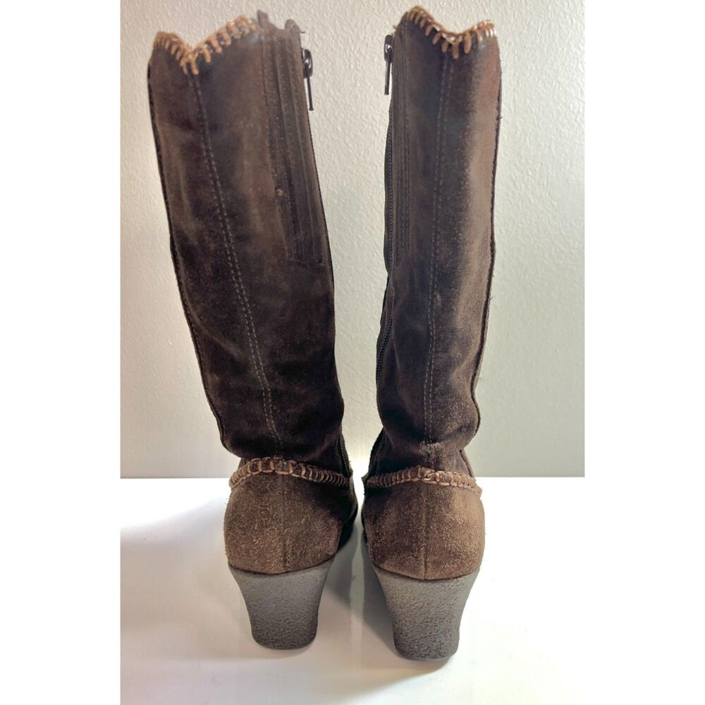 Earth Spirit Freesia mid-calf brown suede boots. Size 38. - Picture 3 of 8